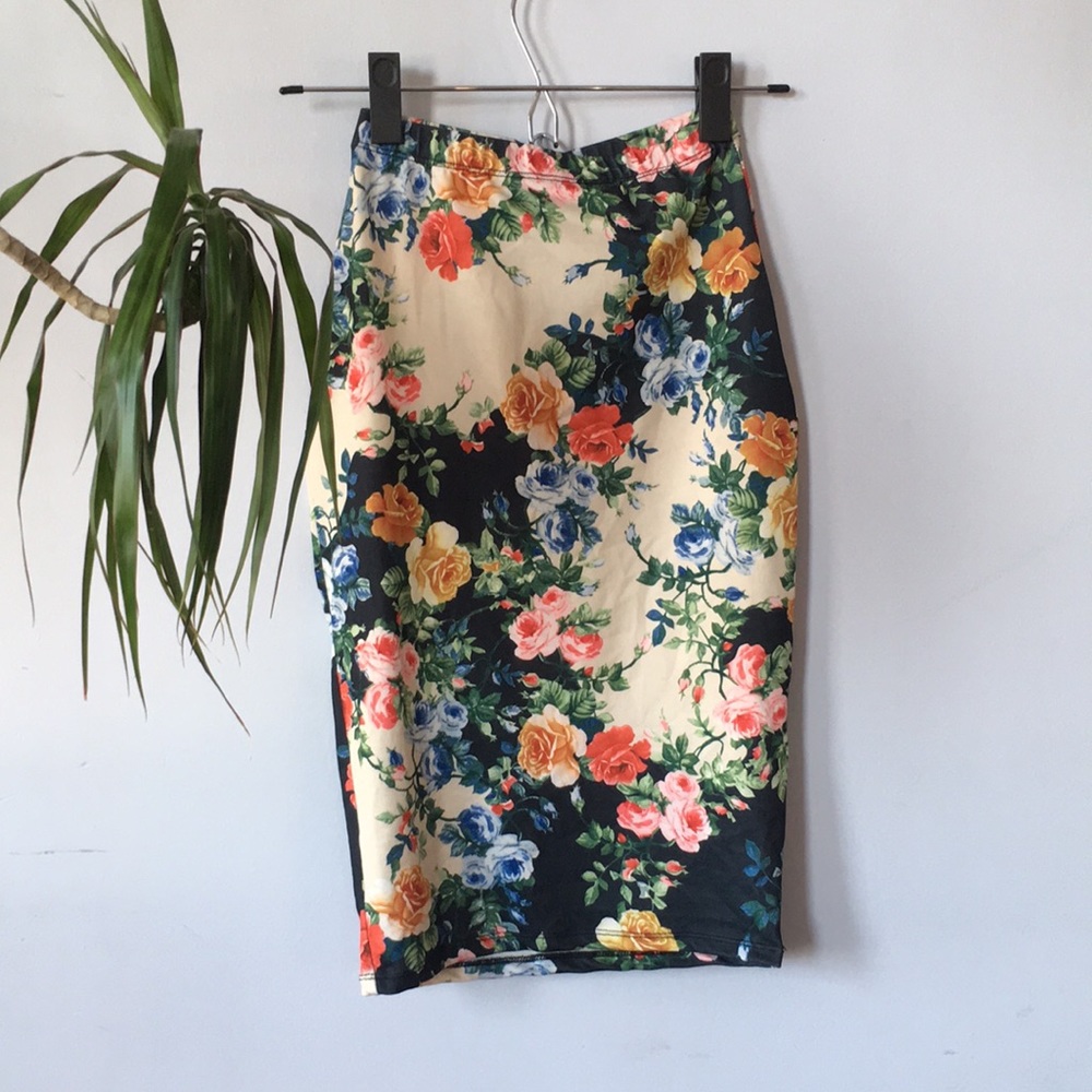 ASOS floral midi skirt